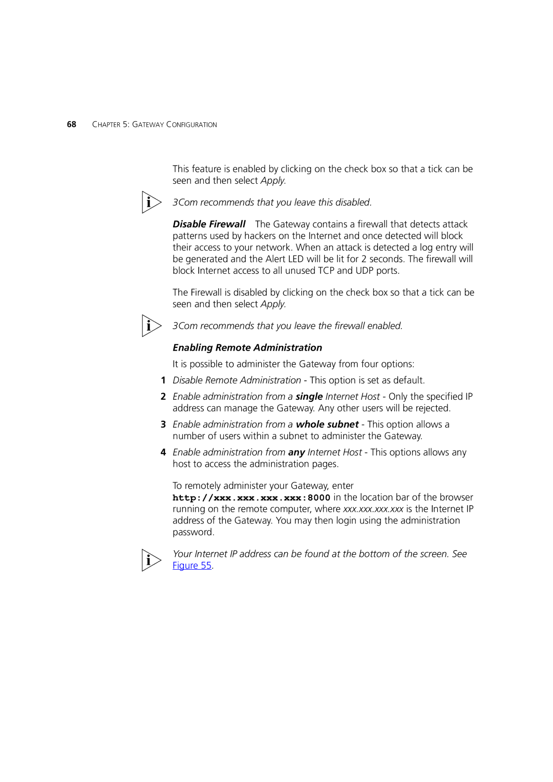 3Com 3CRWE52196 manual Enabling Remote Administration 