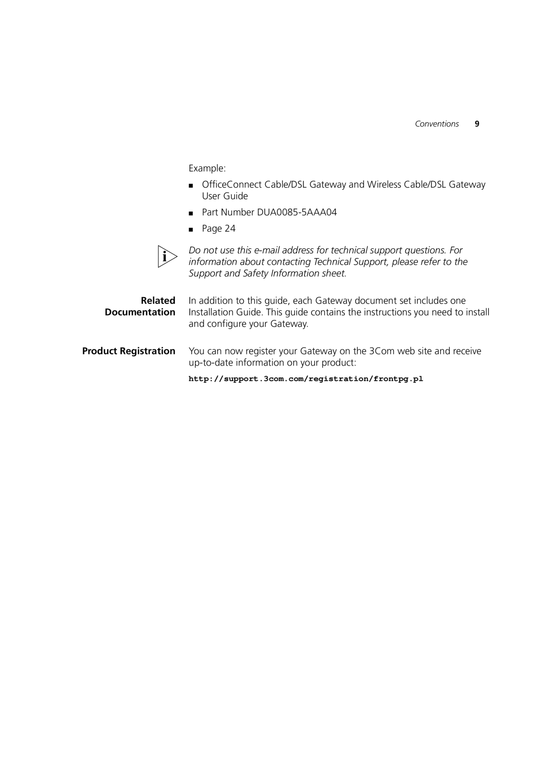 3Com 3CRWE52196 manual Conventions 