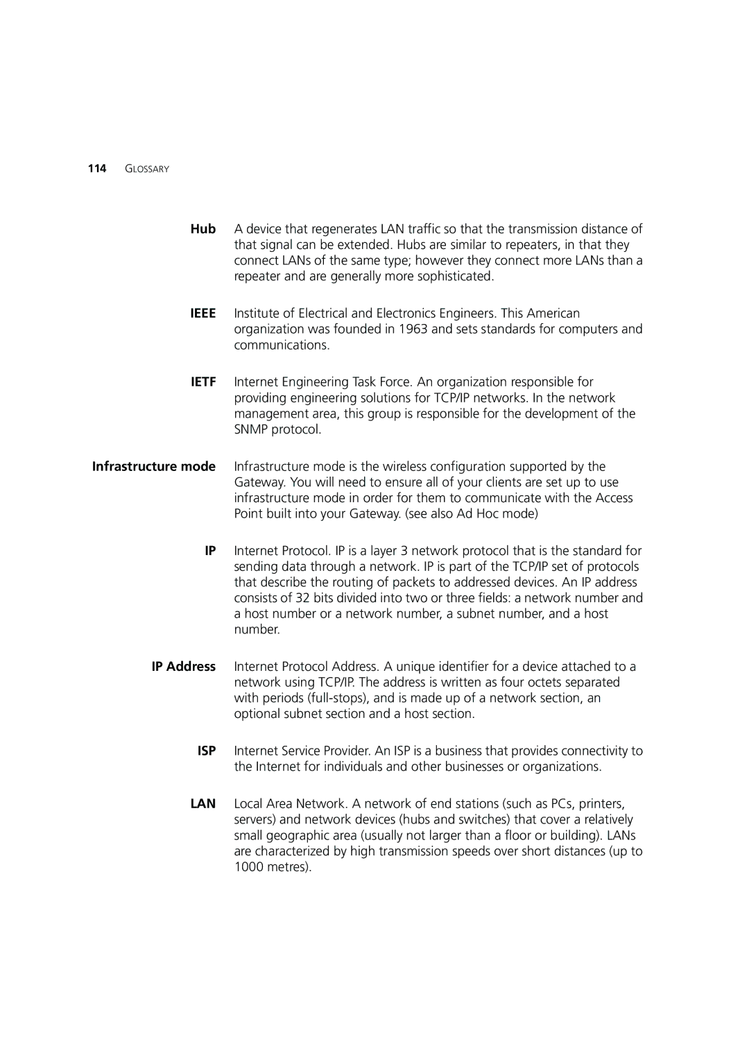 3Com 3CRWE554G72 manual Glossary 