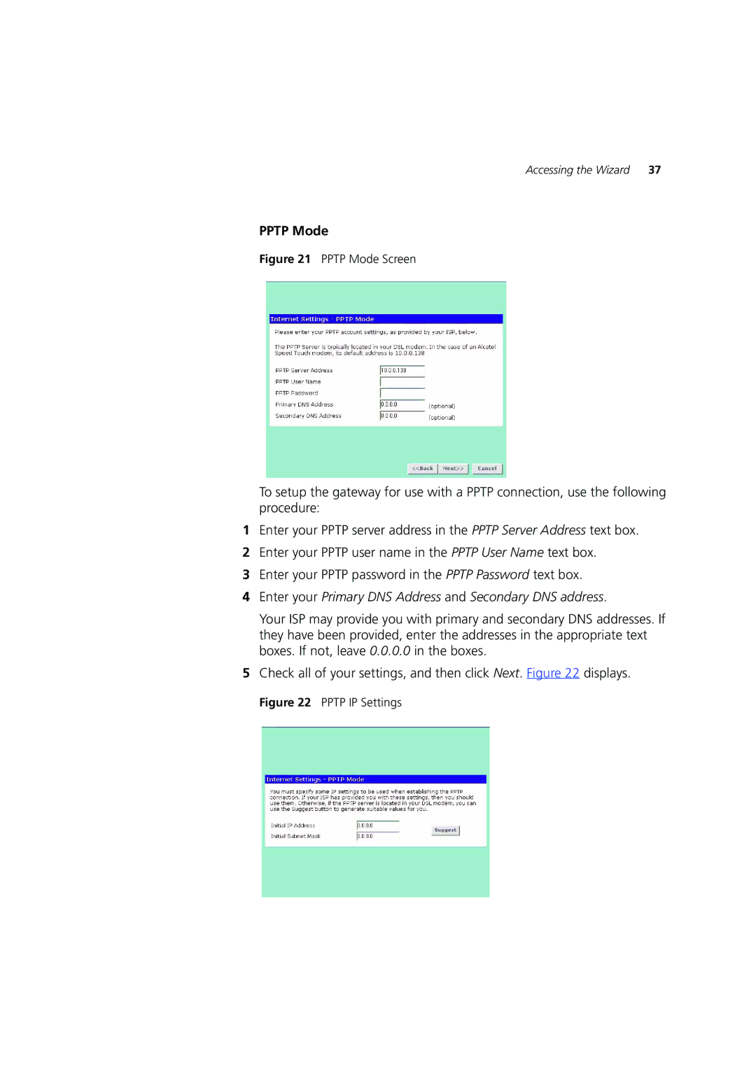 3Com 3CRWE554G72 manual Pptp Mode, Enter your Primary DNS Address and Secondary DNS address 