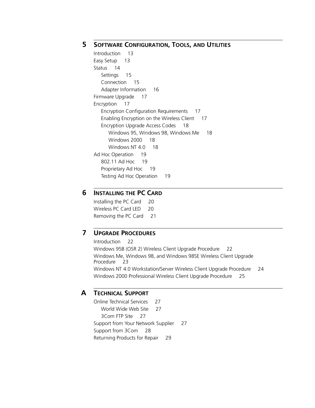 3Com 3CRWE73796B manual Installing the PC Card 