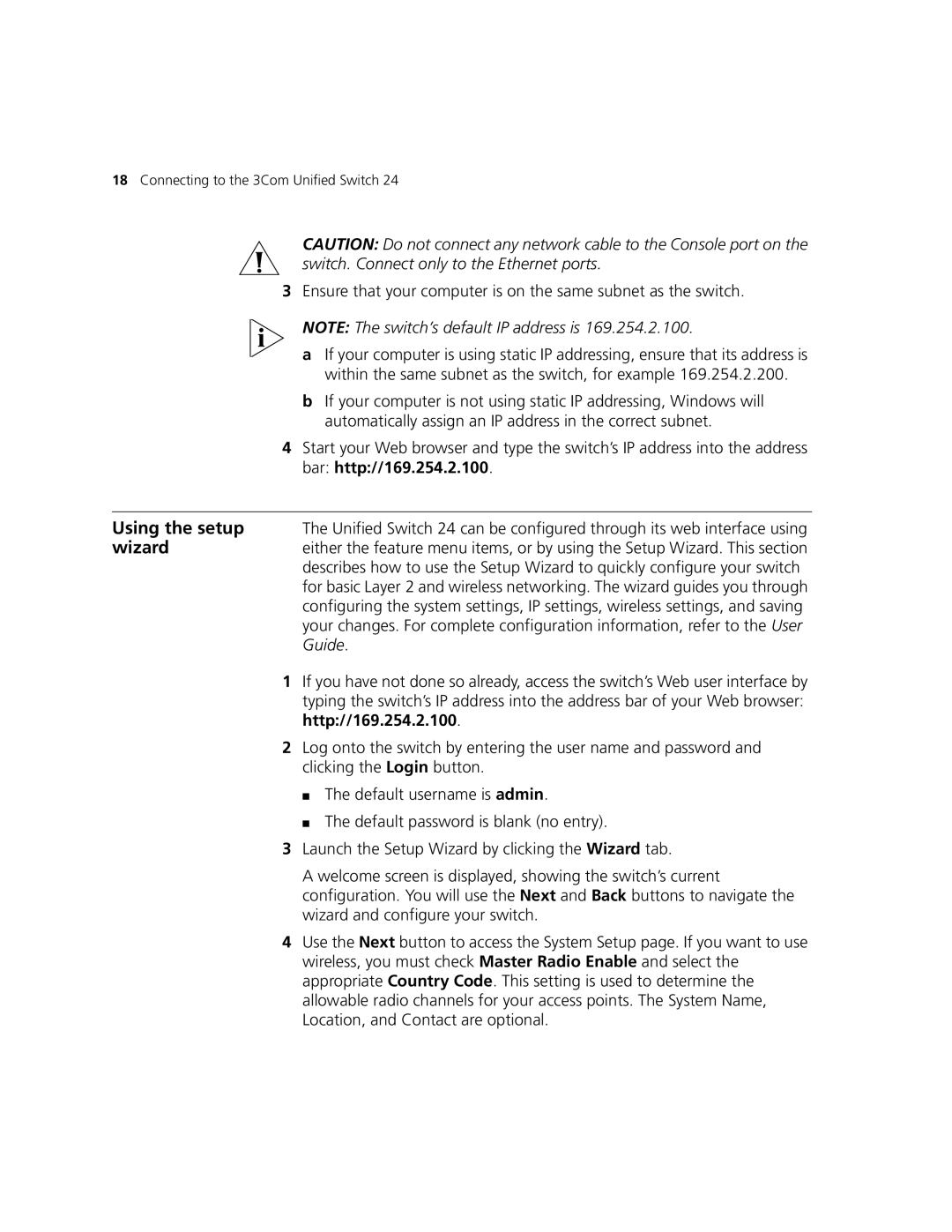 3Com 3CRWE776075 quick start Connecting to the 3Com Unified Switch 