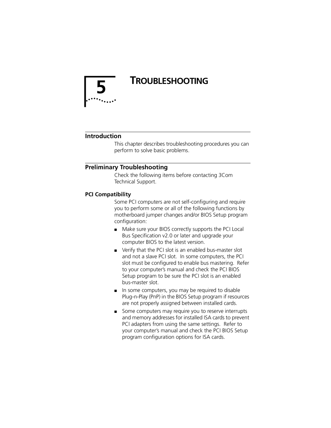 3Com 3CRWE777A manual Preliminary Troubleshooting, PCI Compatibility 