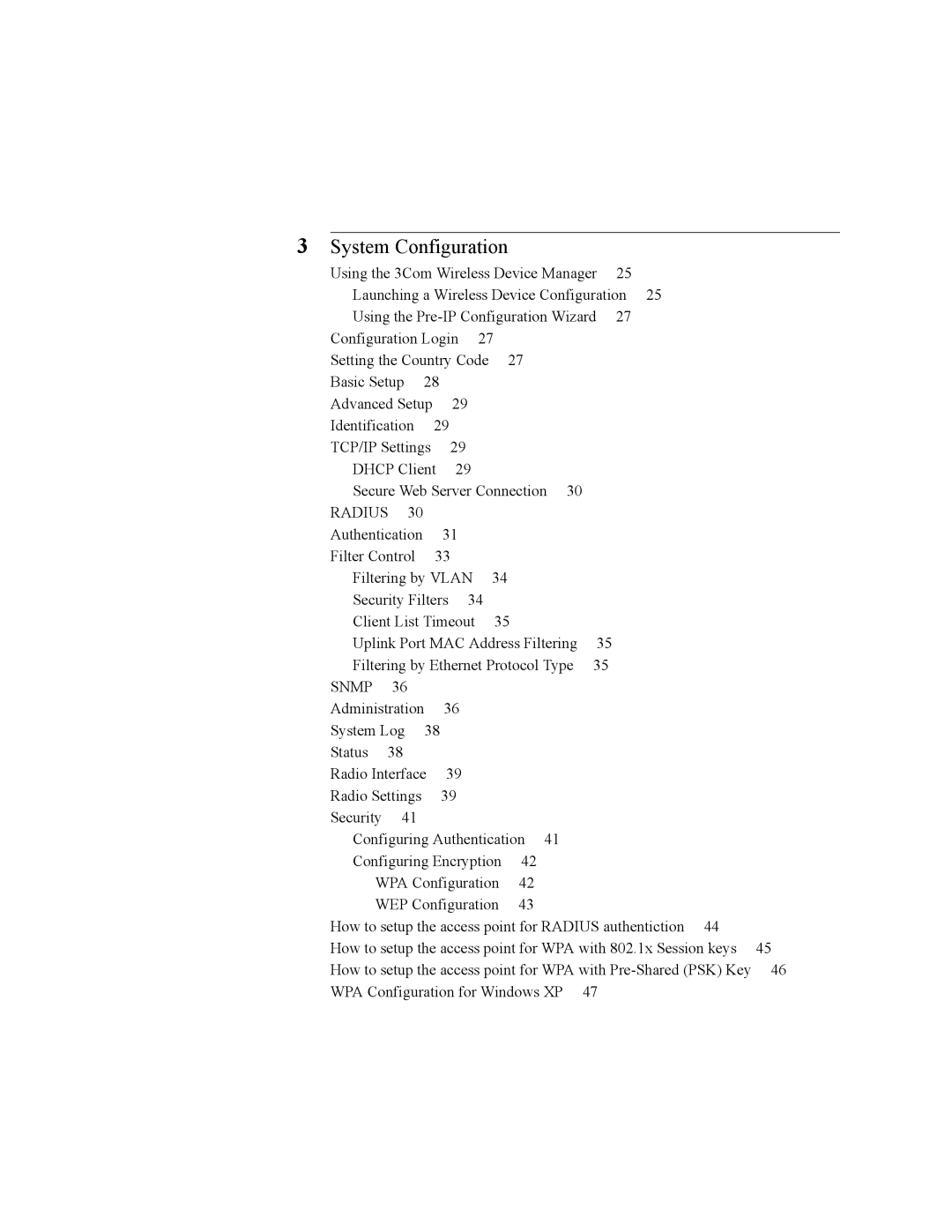 3Com 3CRWE825075A, 3CRWE850075A, 3CRWE875075A manual System Configuration 