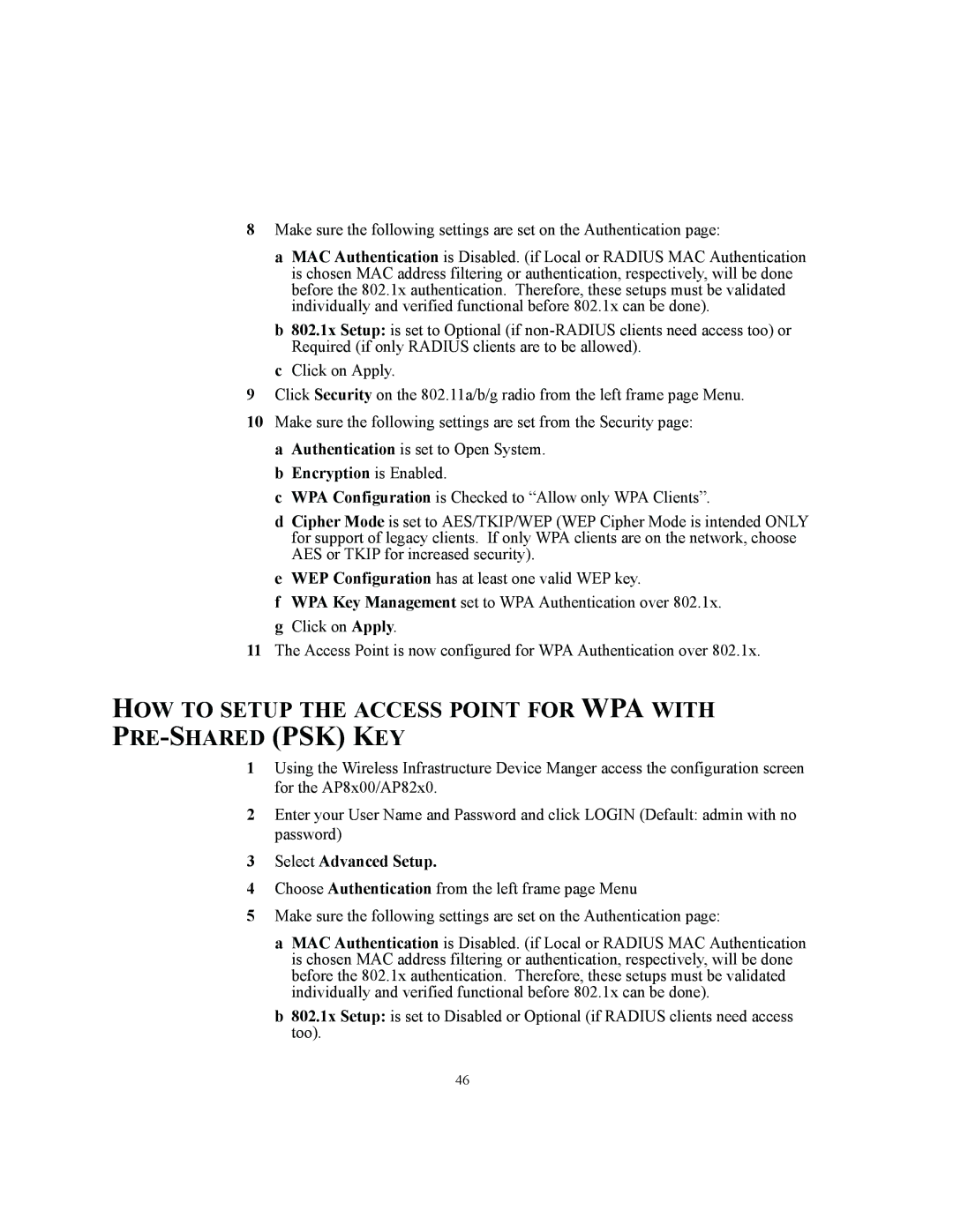 3Com 3CRWE825075A, 3CRWE850075A, 3CRWE875075A manual Pre-Sharedpsk Key, HOW to Setup the Access Point for WPA with 