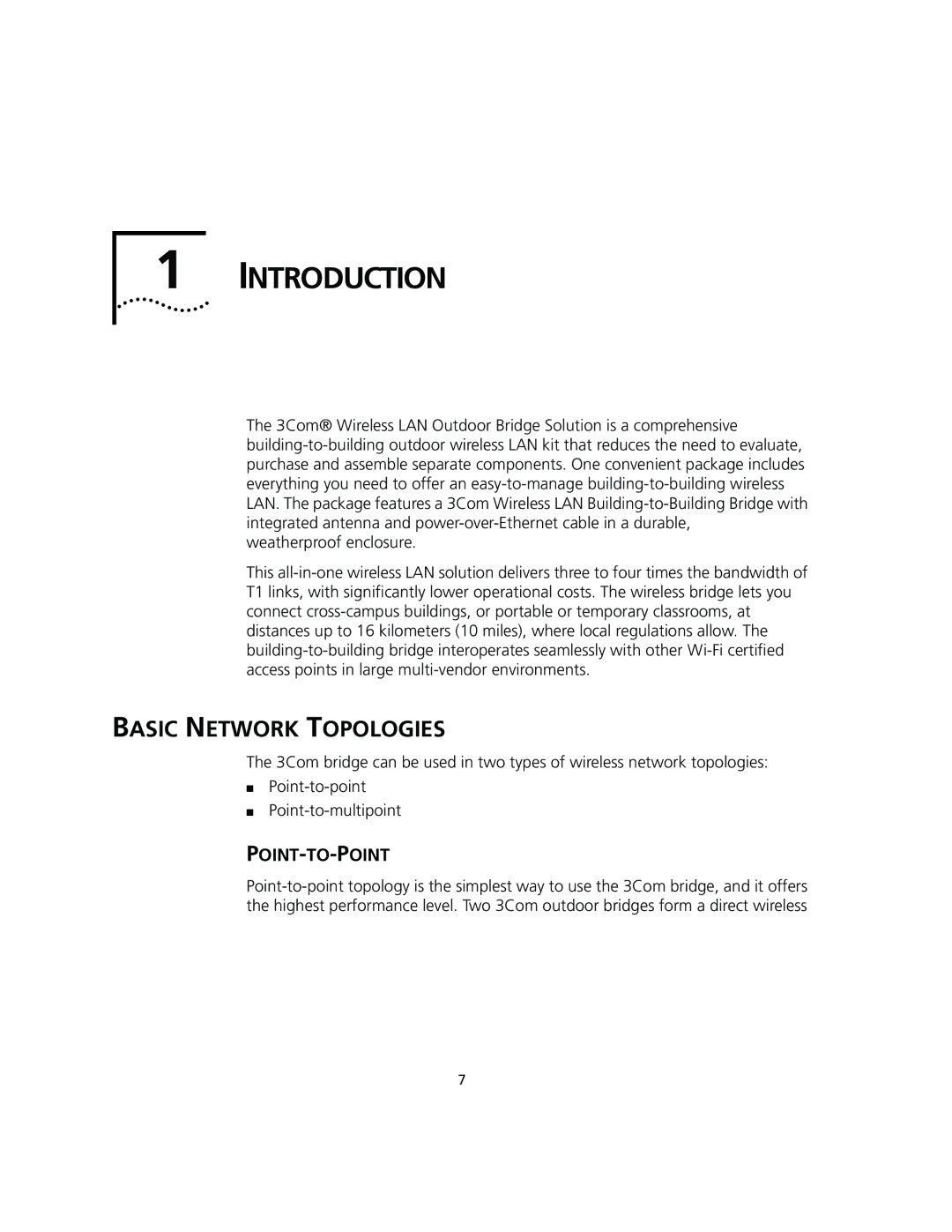 3Com 3CRWEASY96A manual Basic Network Topologies, Point-To-Point 