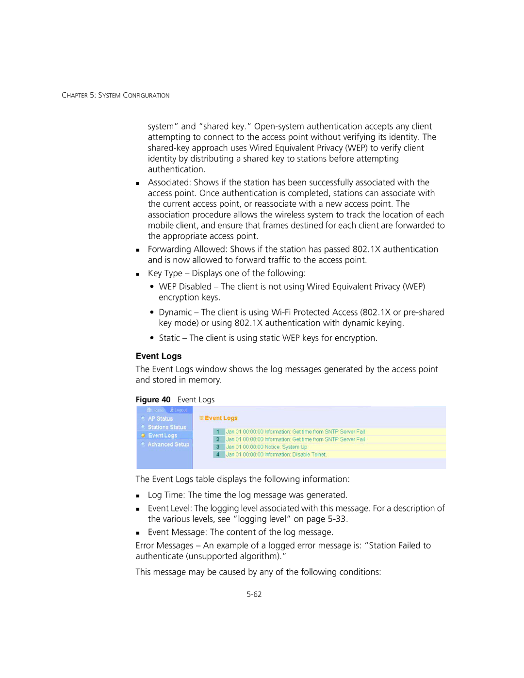 3Com 3CRWEASYA73, WL-575 manual Static The client is using static WEP keys for encryption 