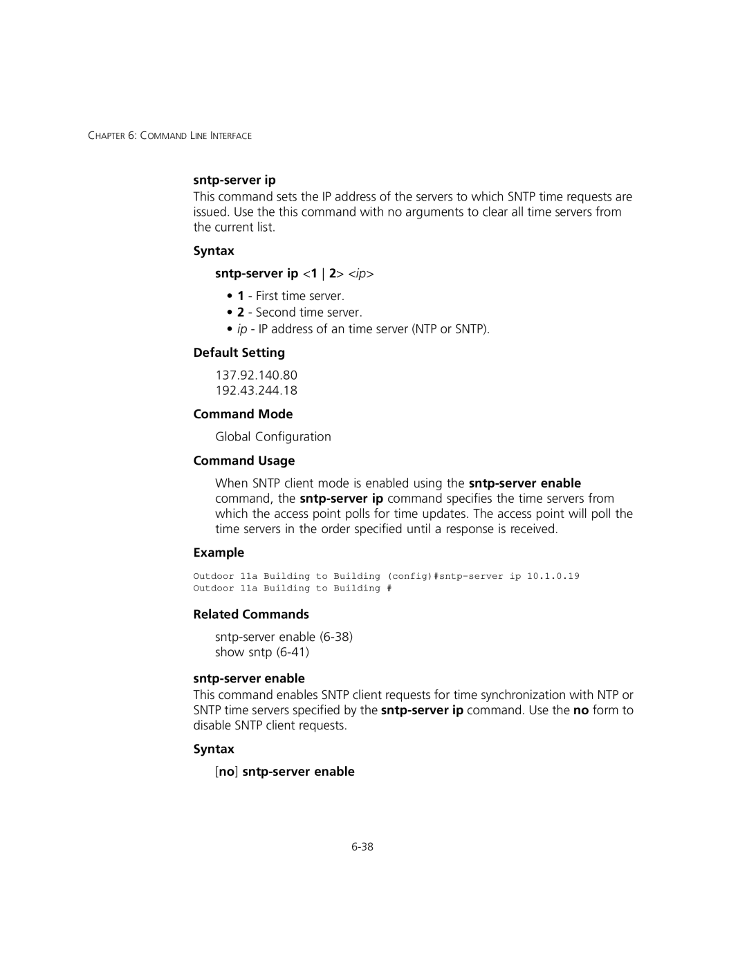 3Com 3CRWEASYA73, WL-575 manual Syntax Sntp-server ip 1 2 ip, Sntp-server enable, Syntax No sntp-server enable 