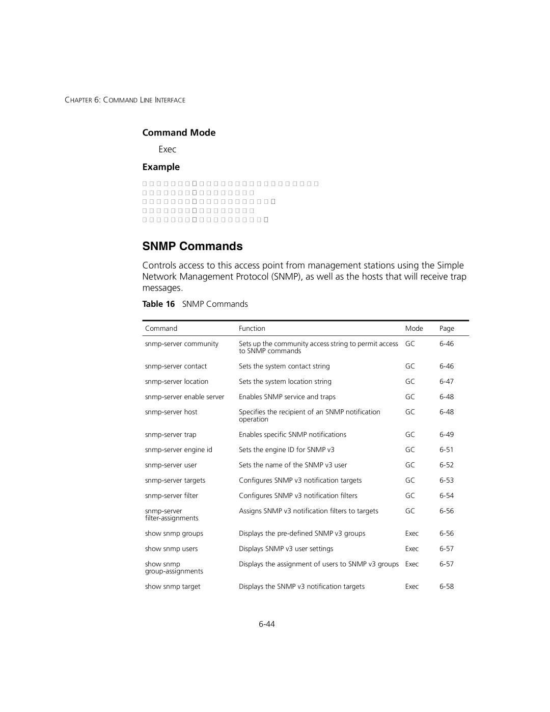 3Com 3CRWEASYA73, WL-575 manual Snmp Commands 