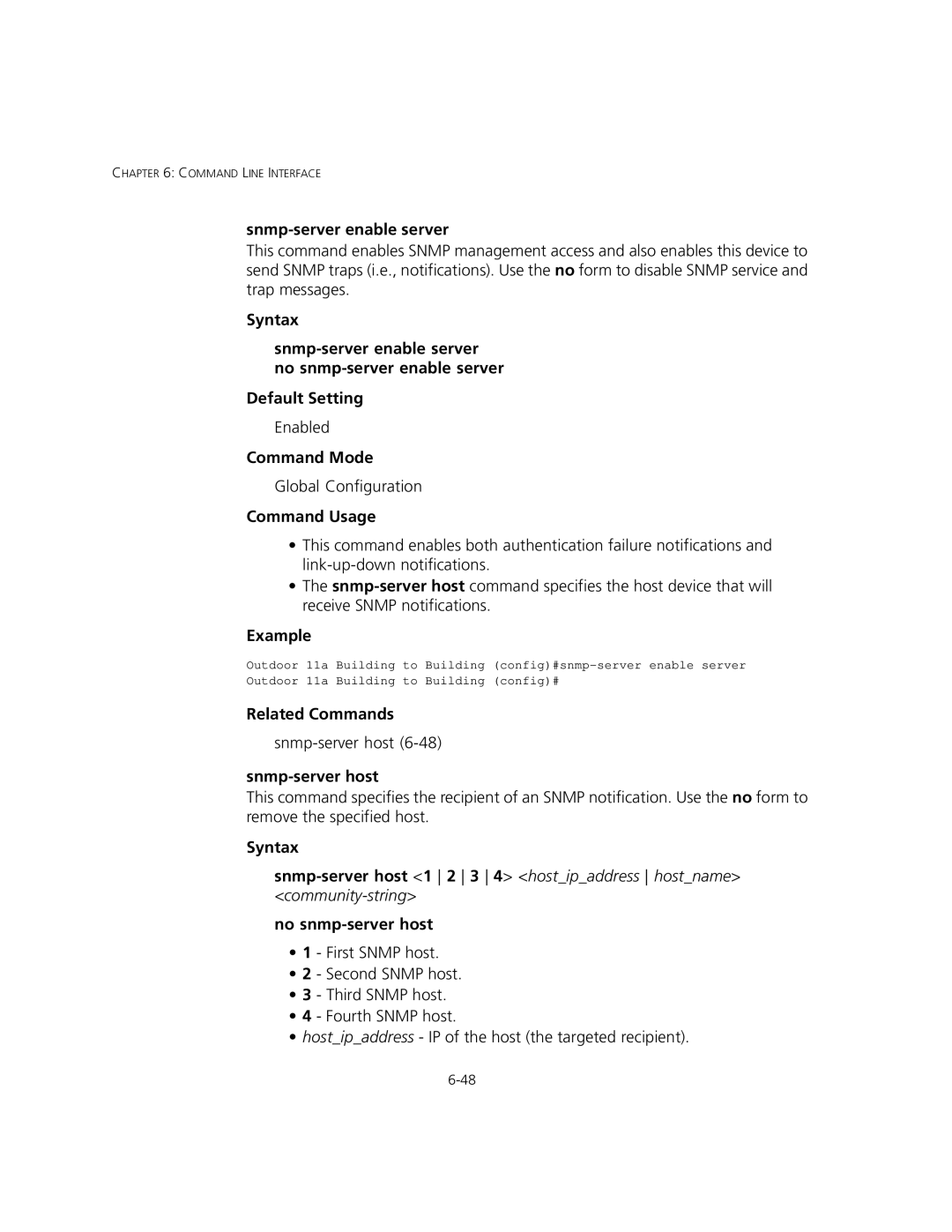 3Com 3CRWEASYA73, WL-575 manual Snmp-server enable server, Snmp-server host 