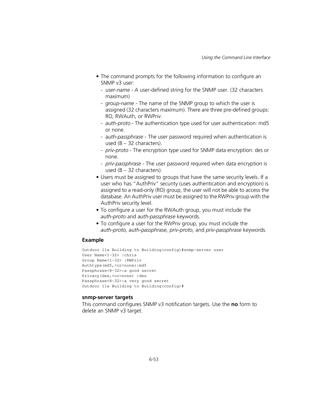 3Com WL-575, 3CRWEASYA73 manual Snmp-server targets 