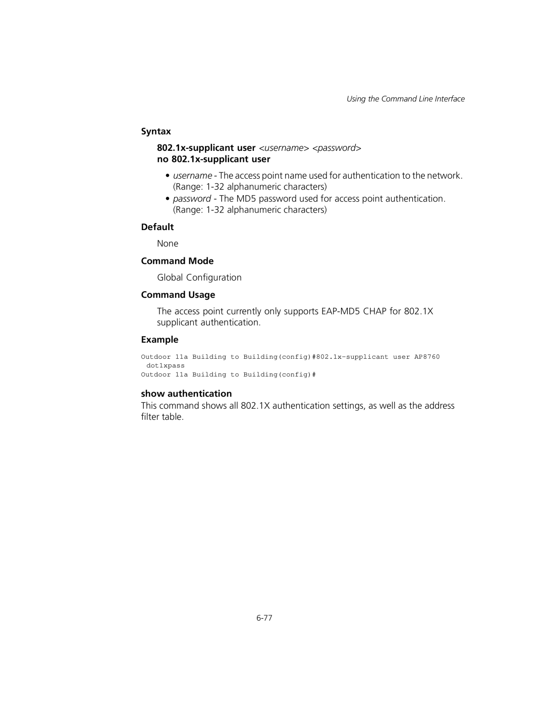 3Com WL-575, 3CRWEASYA73 manual Show authentication 