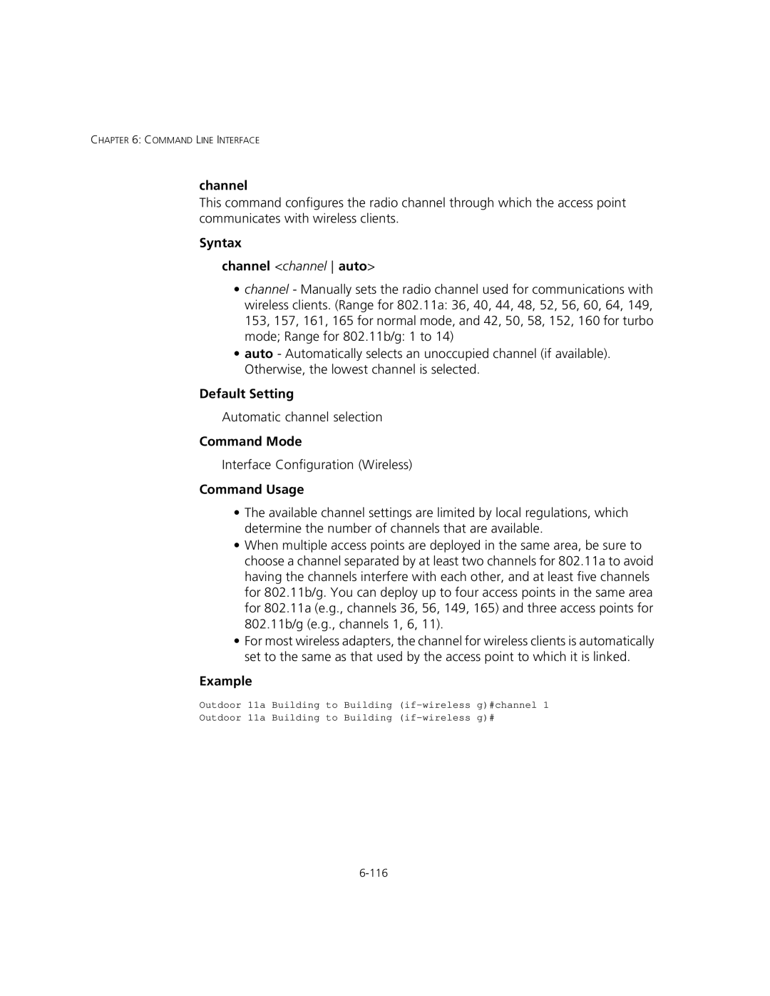 3Com 3CRWEASYA73, WL-575 manual Syntax Channel channel auto 