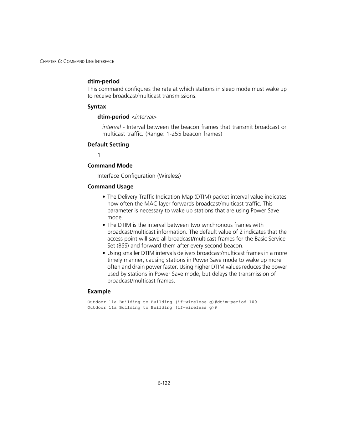 3Com 3CRWEASYA73, WL-575 manual Syntax Dtim-period interval 