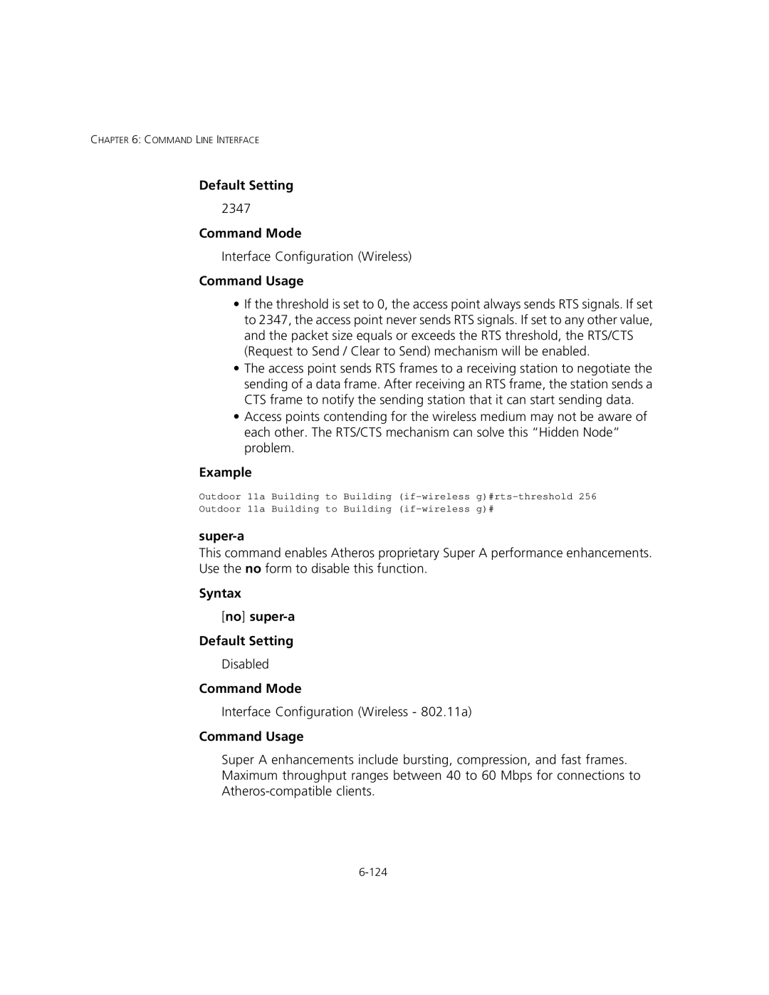 3Com 3CRWEASYA73, WL-575 manual Super-a, Syntax No super-a Default Setting 