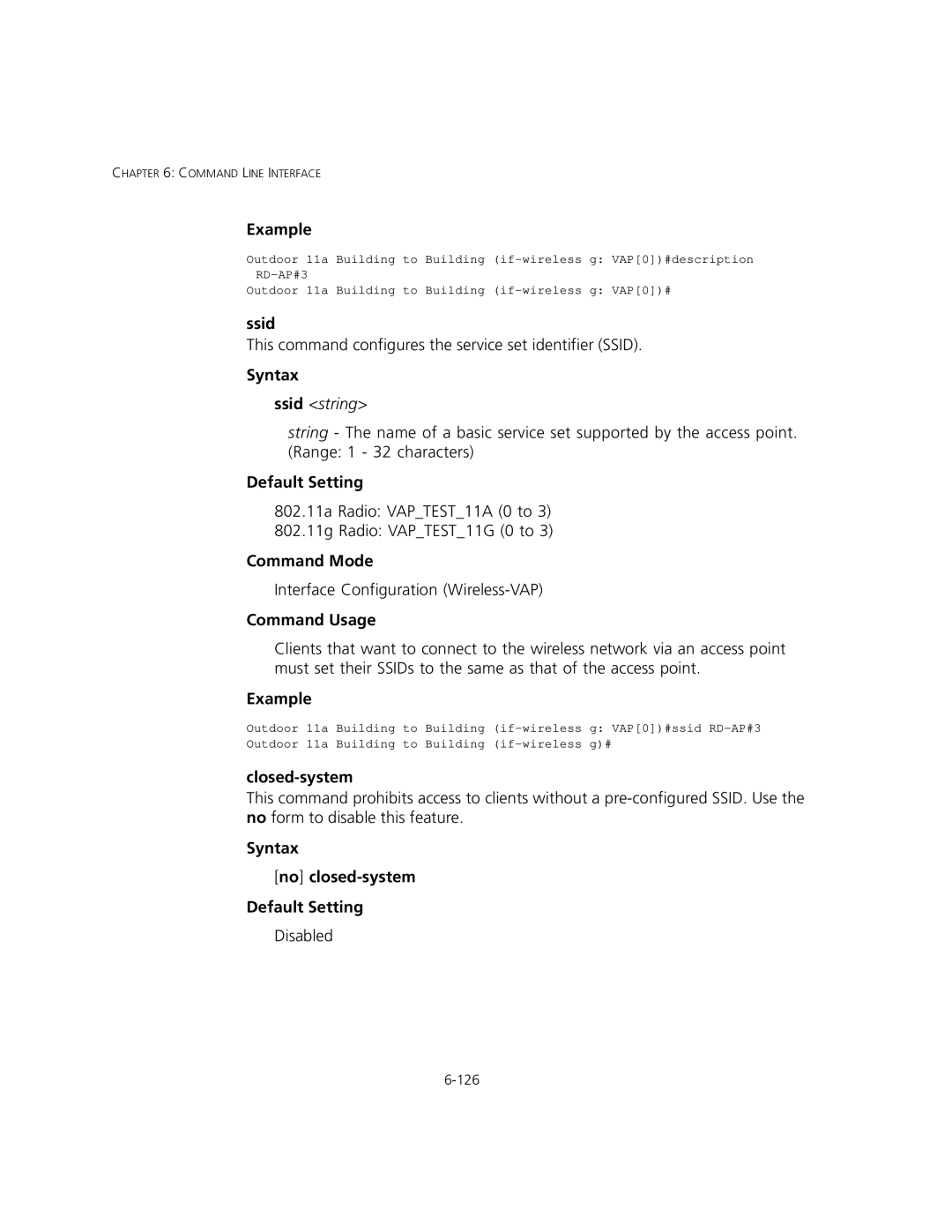 3Com 3CRWEASYA73, WL-575 manual Ssid, Closed-system, Syntax No closed-system Default Setting 