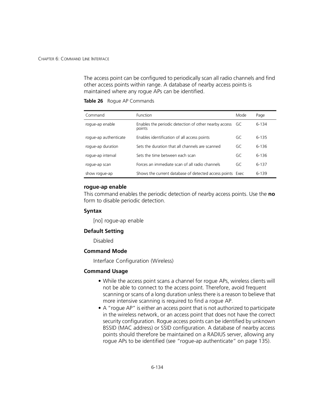 3Com 3CRWEASYA73, WL-575 manual Rogue-ap enable, Rogue AP Commands 