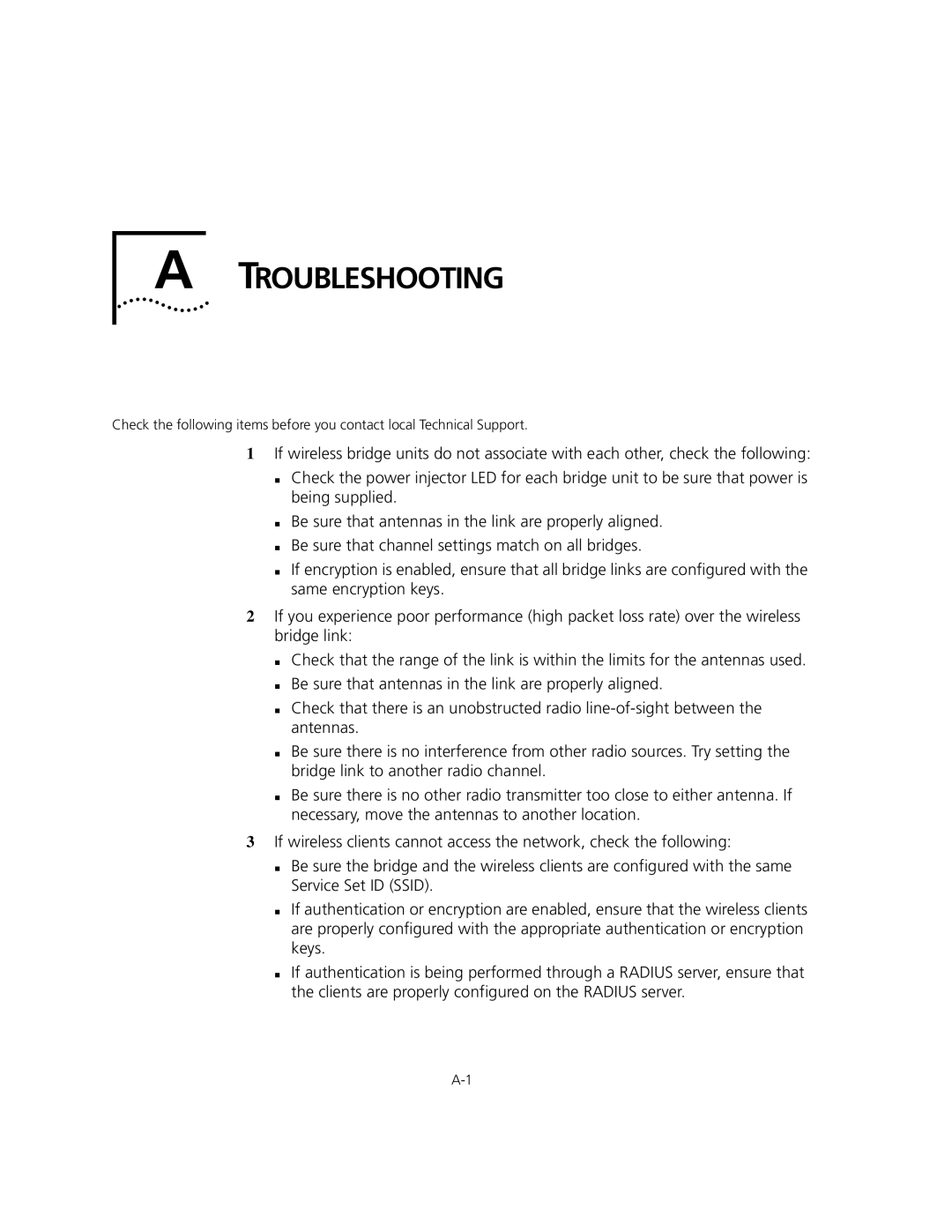 3Com WL-575, 3CRWEASYA73 manual Troubleshooting 