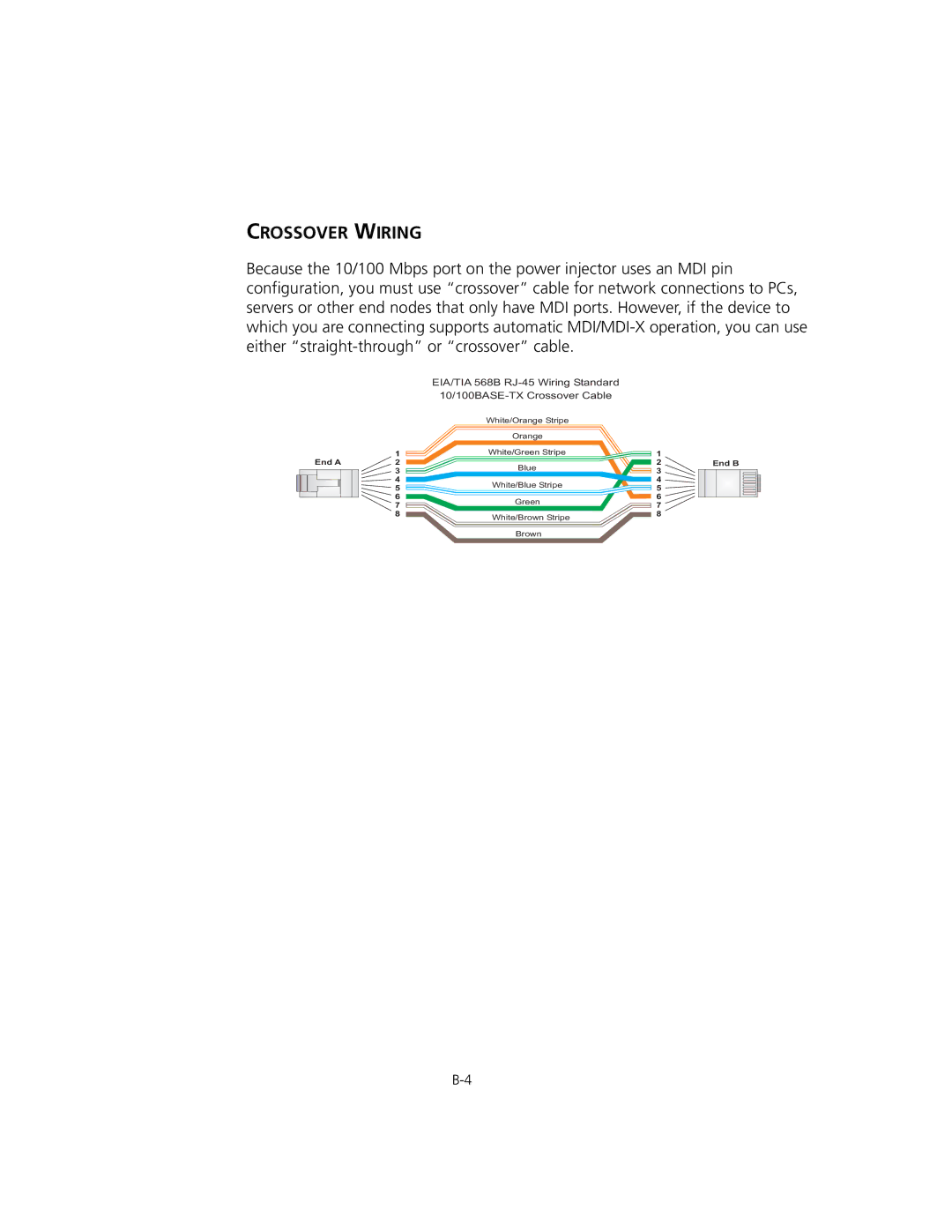 3Com 3CRWEASYA73, WL-575 manual Crossover Wiring 