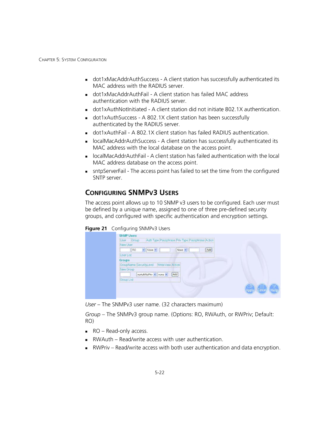 3Com 3CRWEASYA73, WL-575 manual Configuring SNMPV3 Users, Configuring SNMPv3 Users 