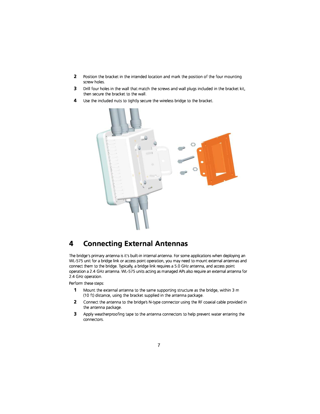 3Com 3CRWEASYA73 quick start Connecting External Antennas, GHz operation. Perform these steps 
