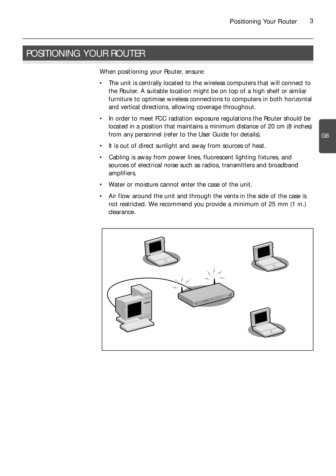 3Com 3CRWER100-75, 3CRWER200-75 manual Positioning Your Router 