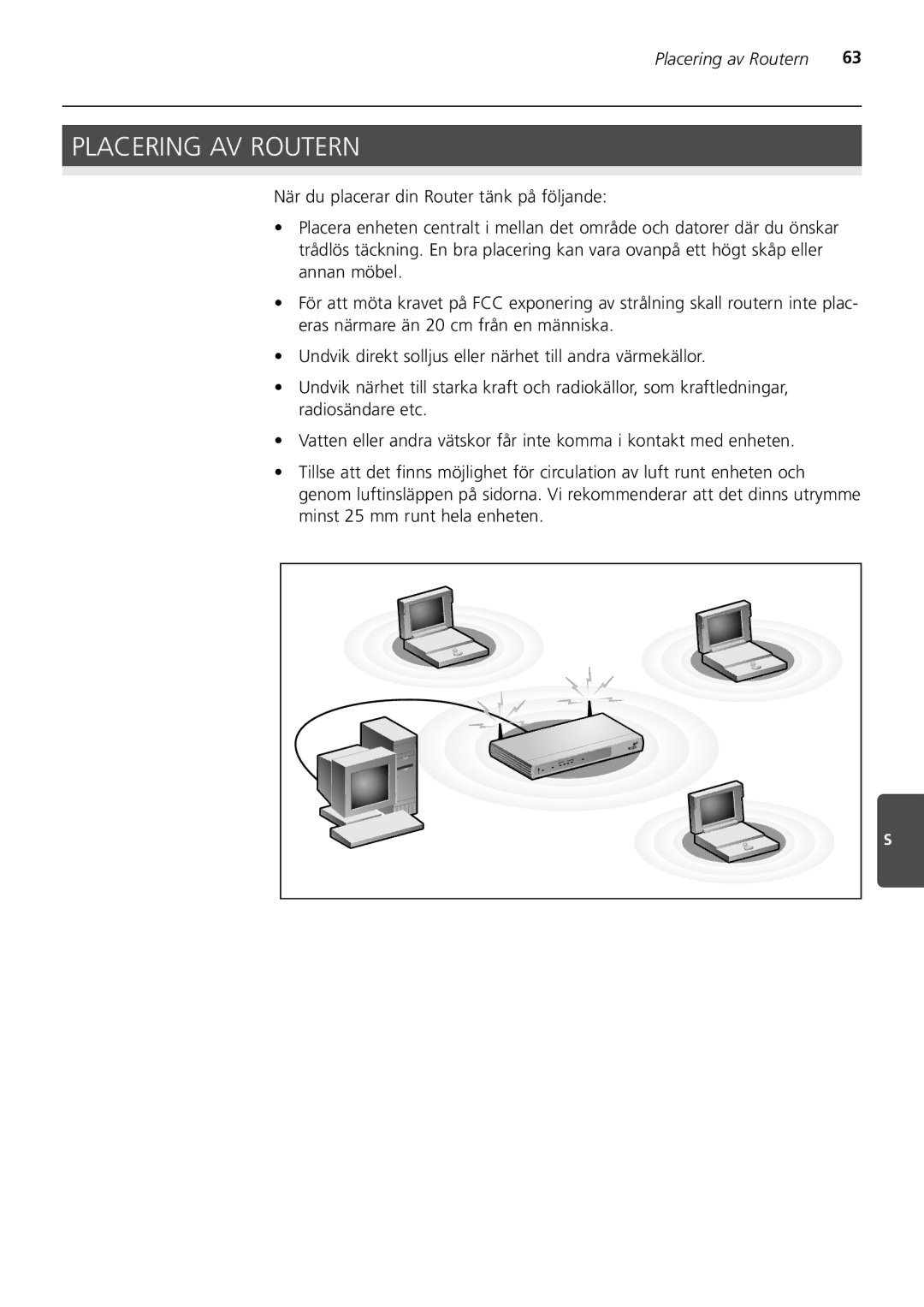 3Com 3CRWER100-75, 3CRWER200-75 manual Placering AV Routern, Placering av Routern 