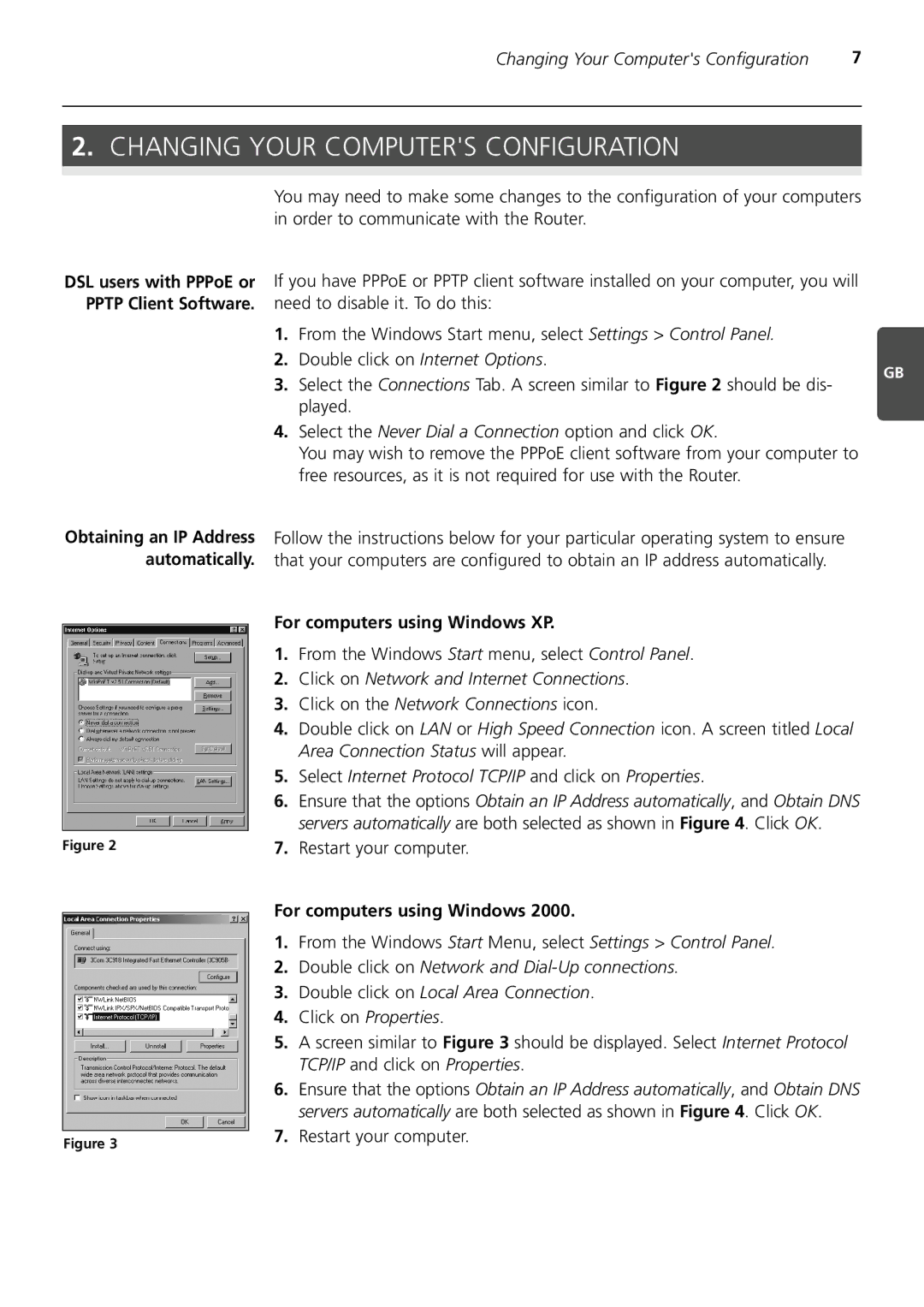 3Com 3CRWER100-75, 3CRWER200-75 manual Changing Your Computers Configuration, For computers using Windows XP 