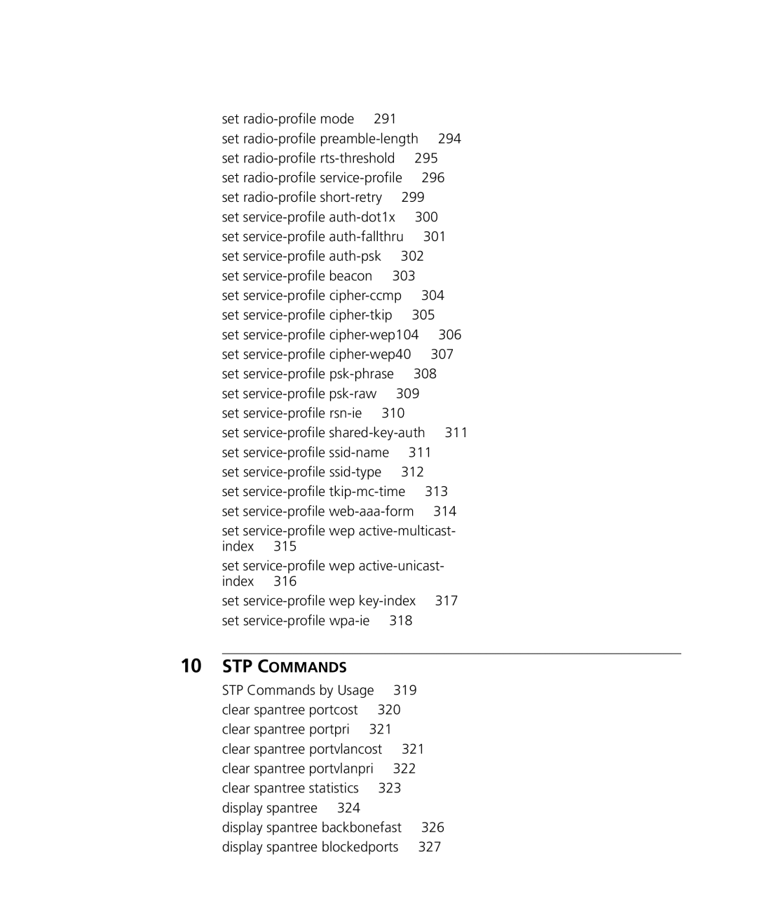 3Com 3CRWX440095A, 3CRWX120695A manual 311, 319, 326, 327 