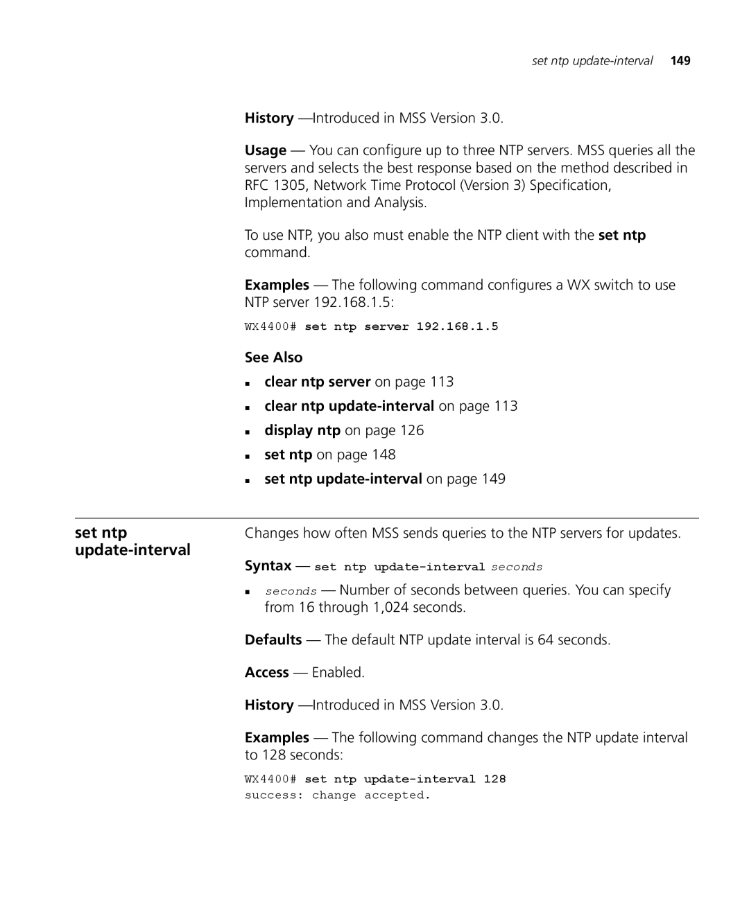 3Com 3CRWX120695A manual RFC 1305, Network Time Protocol Version 3 Specification, Implementation and Analysis, NTP server 