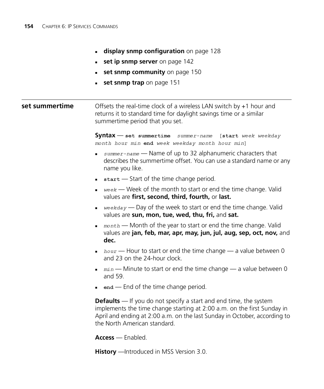 3Com 3CRWX440095A, 3CRWX120695A manual IP Services Commands 