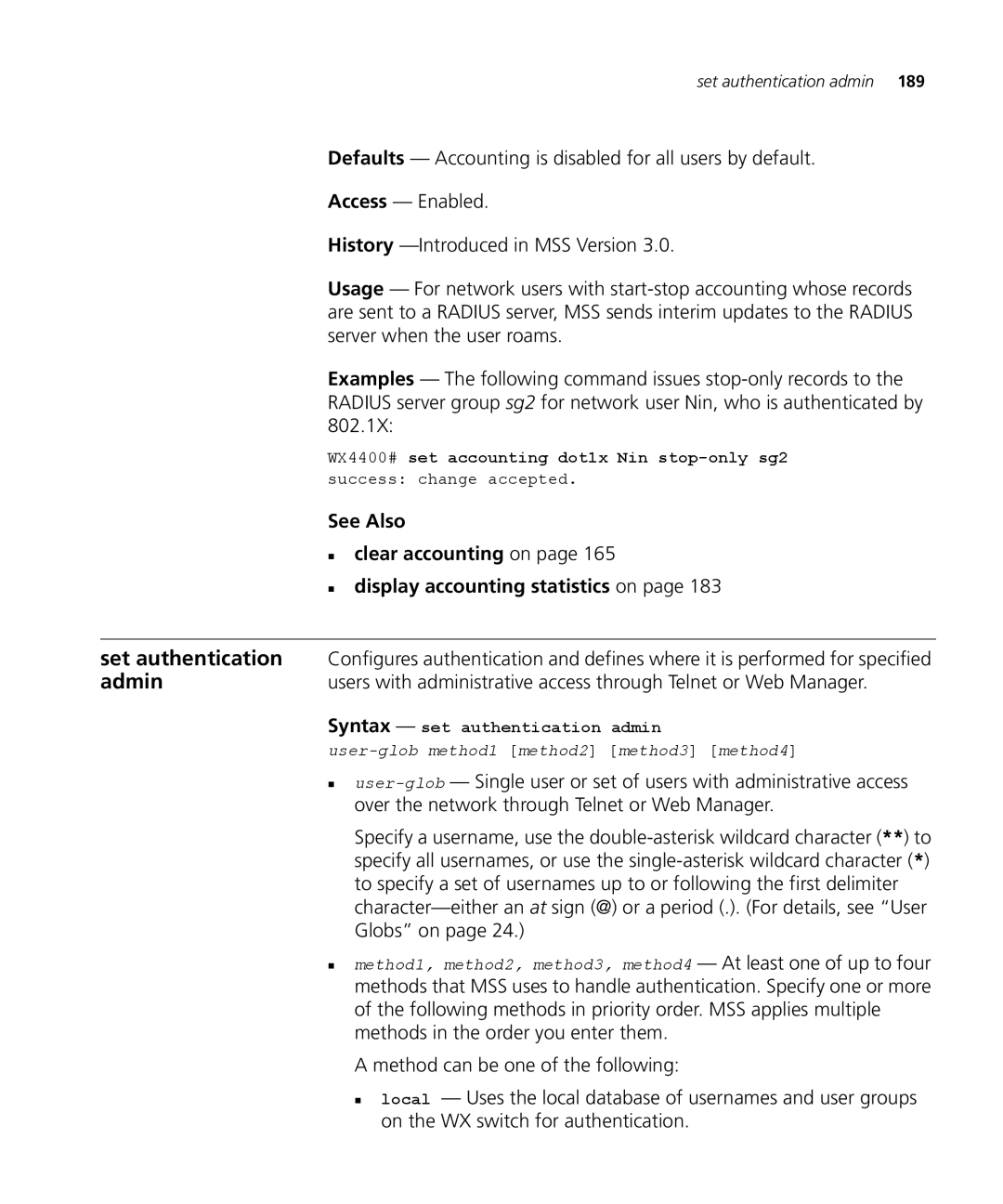 3Com 3CRWX120695A, 3CRWX440095A manual Set authentication 