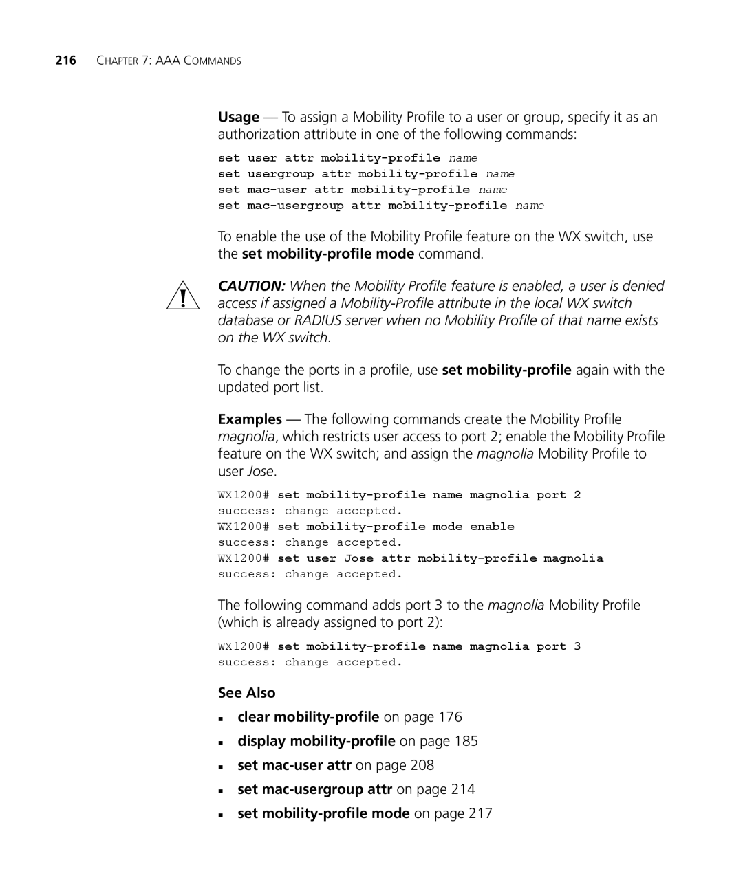 3Com 3CRWX440095A, 3CRWX120695A manual AAA Commands 