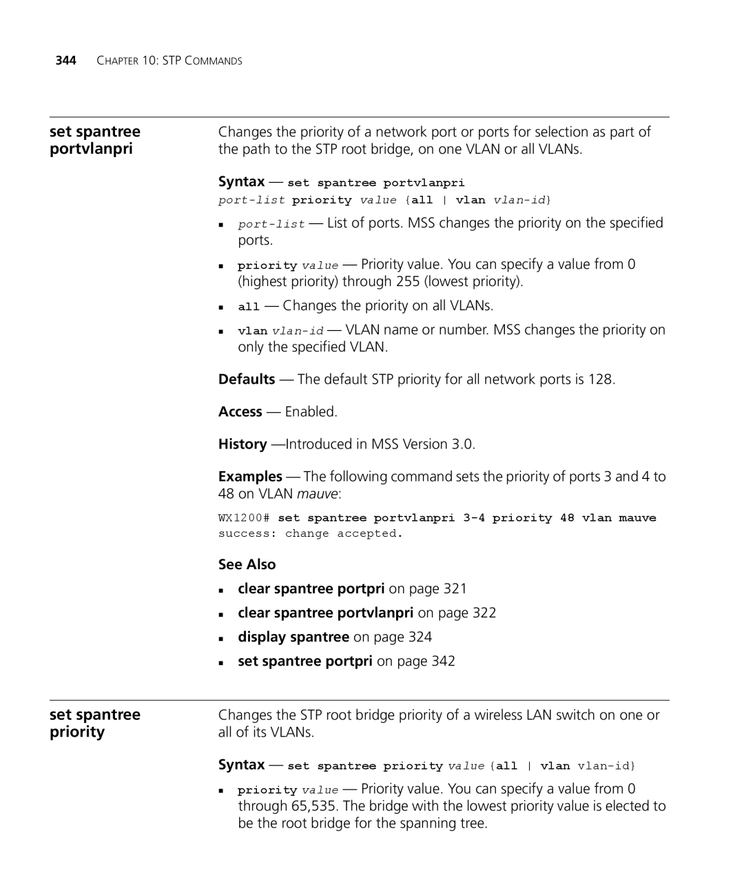 3Com 3CRWX440095A, 3CRWX120695A manual Priority 