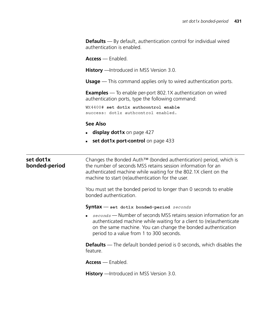 3Com 3CRWX120695A, 3CRWX440095A manual Authentication is enabled, Examples To enable per-port 802.1X authentication on wired 