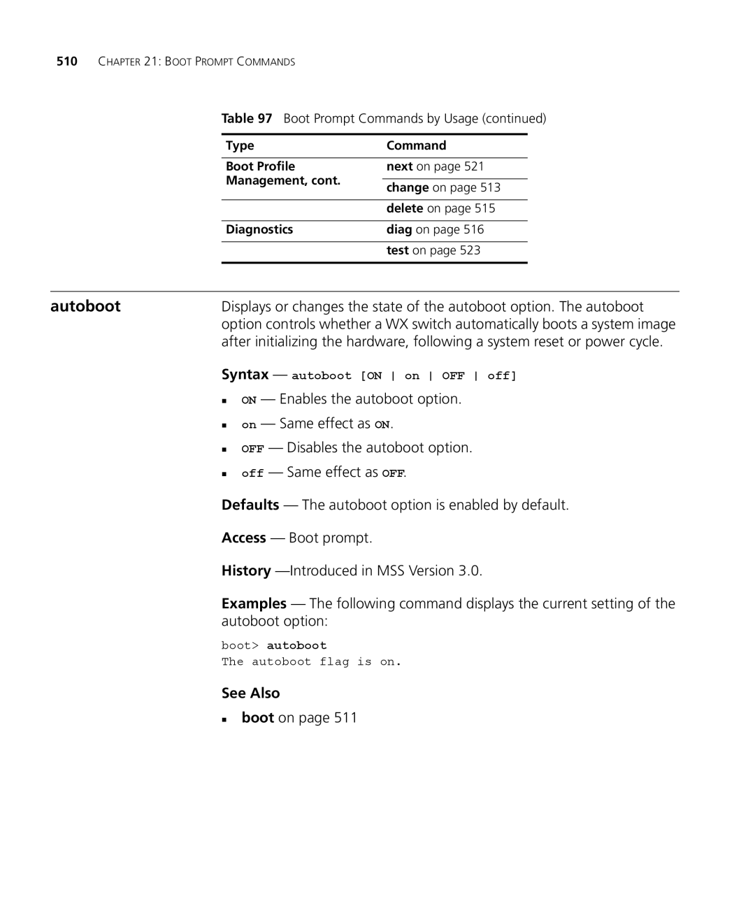 3Com 3CRWX440095A, 3CRWX120695A manual Autoboot 