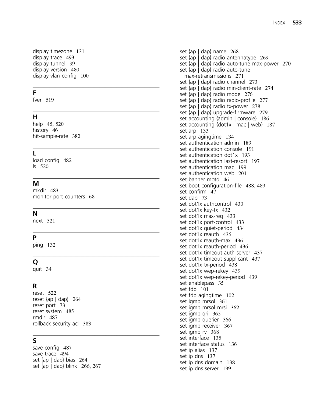 3Com 3CRWX120695A, 3CRWX440095A manual Index 