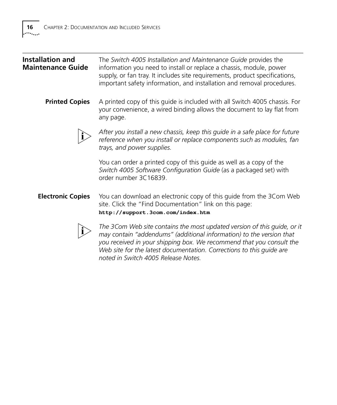 3Com 4005 manual Installation, Maintenance Guide 