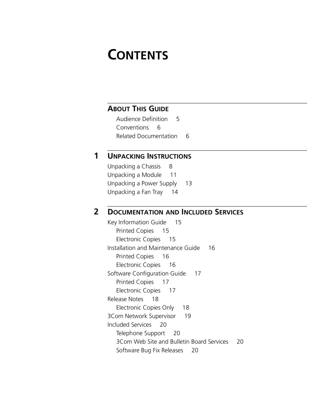 3Com 4005 manual Contents 