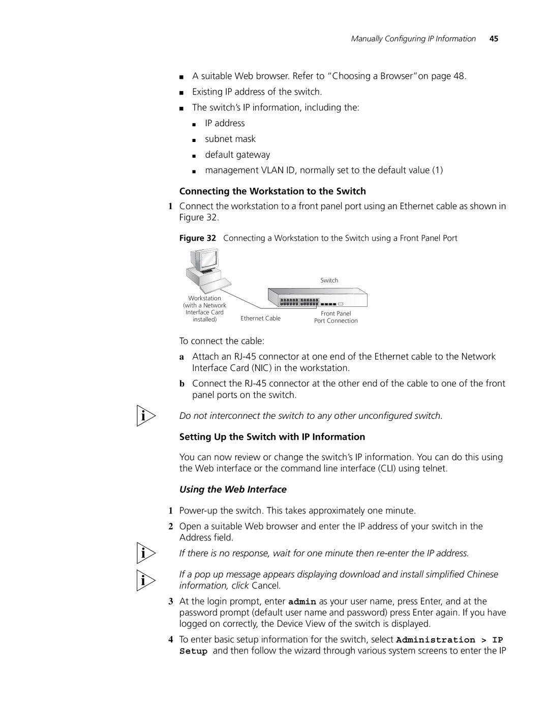 3Com 4210 18-PORT, 4210 PWR 18-PORT, 4210 9-PORT, 4210 PWR 26-PORT, 4210 26-PORT, 4210 52-PORT manual Using the Web Interface 