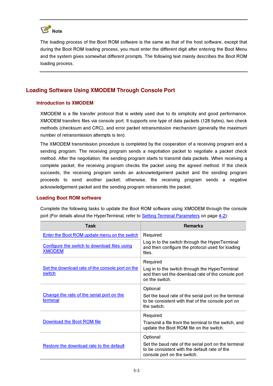 3Com 4210G manual Loading Software Using Xmodem Through Console Port, Introduction to Xmodem 