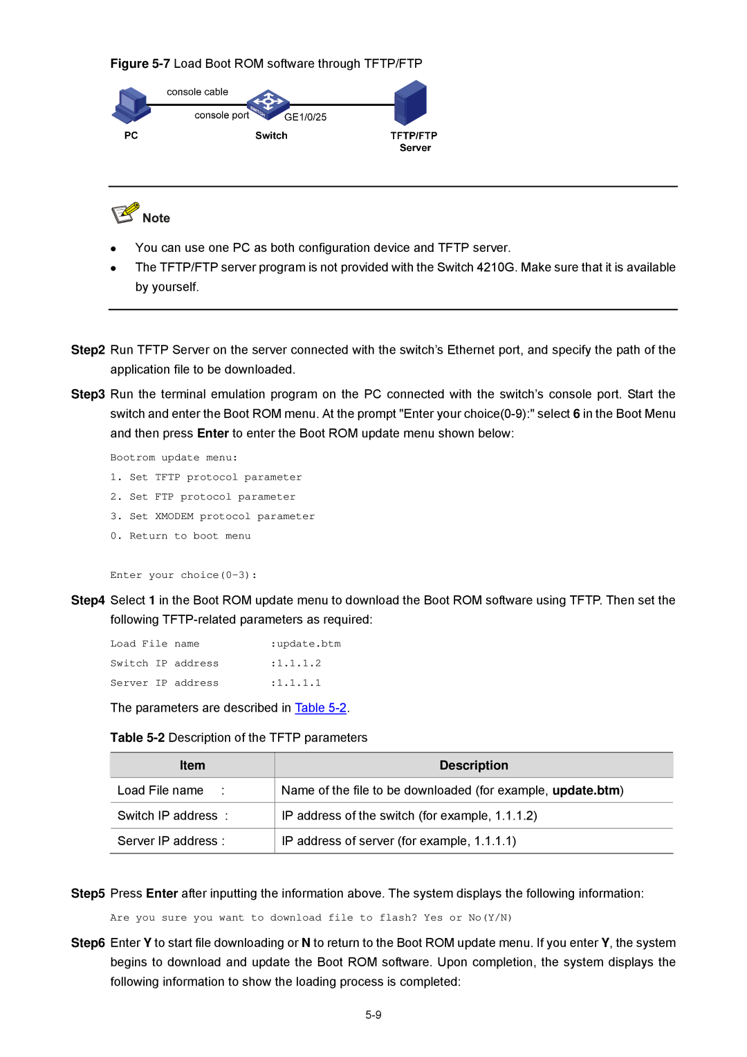 3Com 4210G manual Load File name 