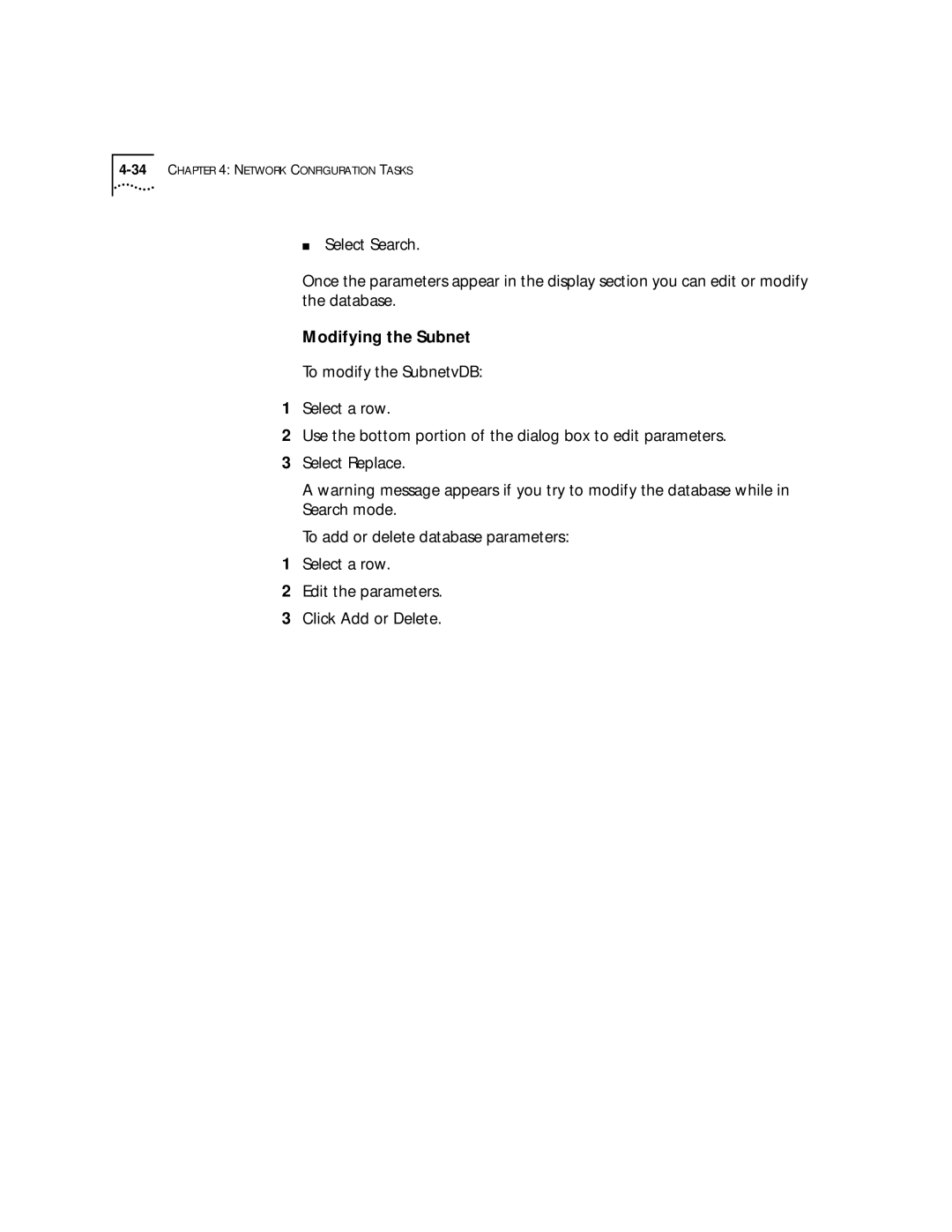 3Com 4.2.2 manual Modifying the Subnet 