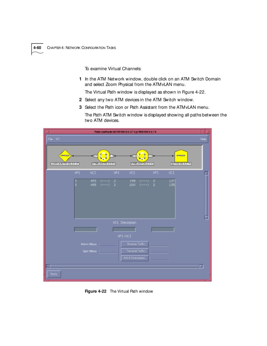 3Com 4.2.2 manual 22The Virtual Path window 