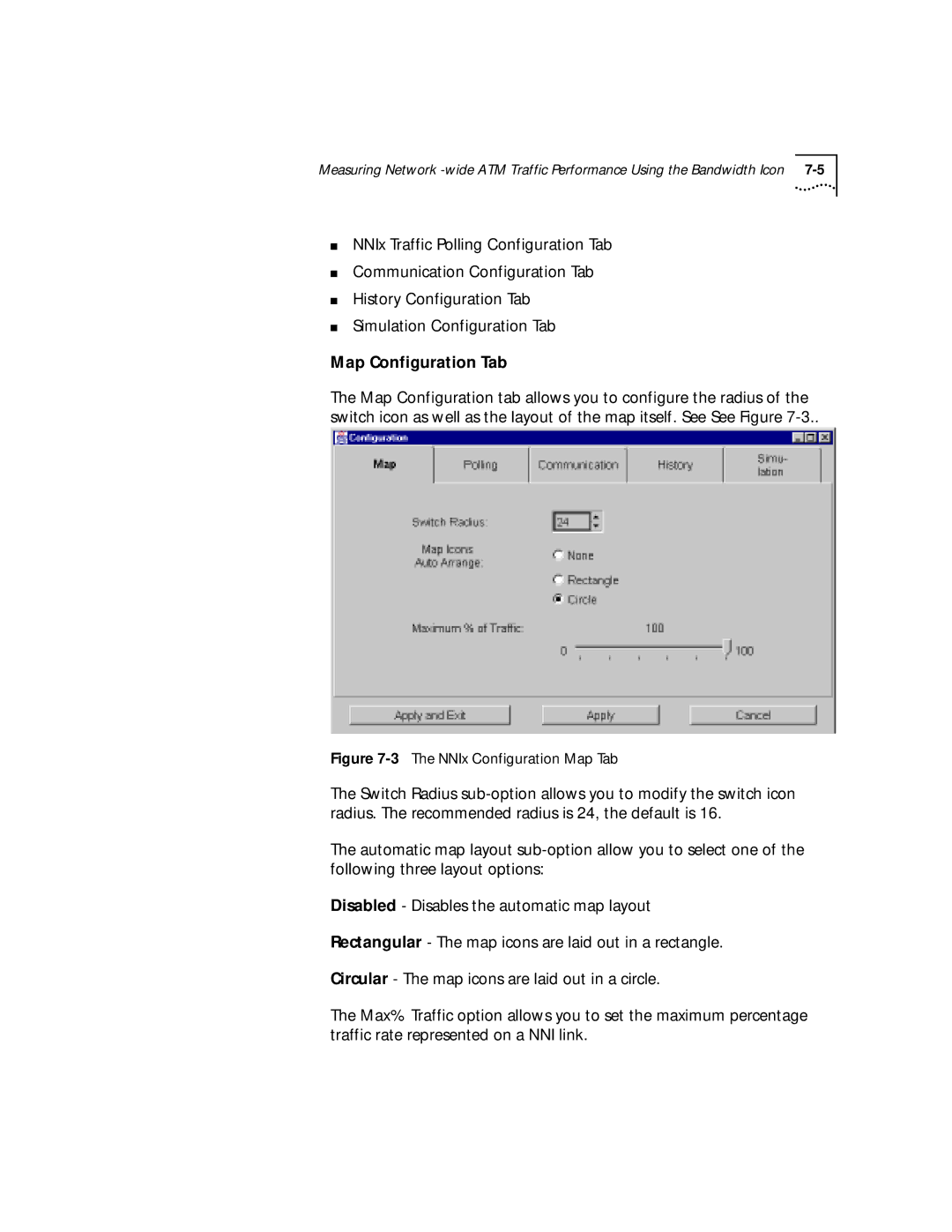 3Com 4.2.2 manual Map Configuration Tab, 3The NNIx Configuration Map Tab 