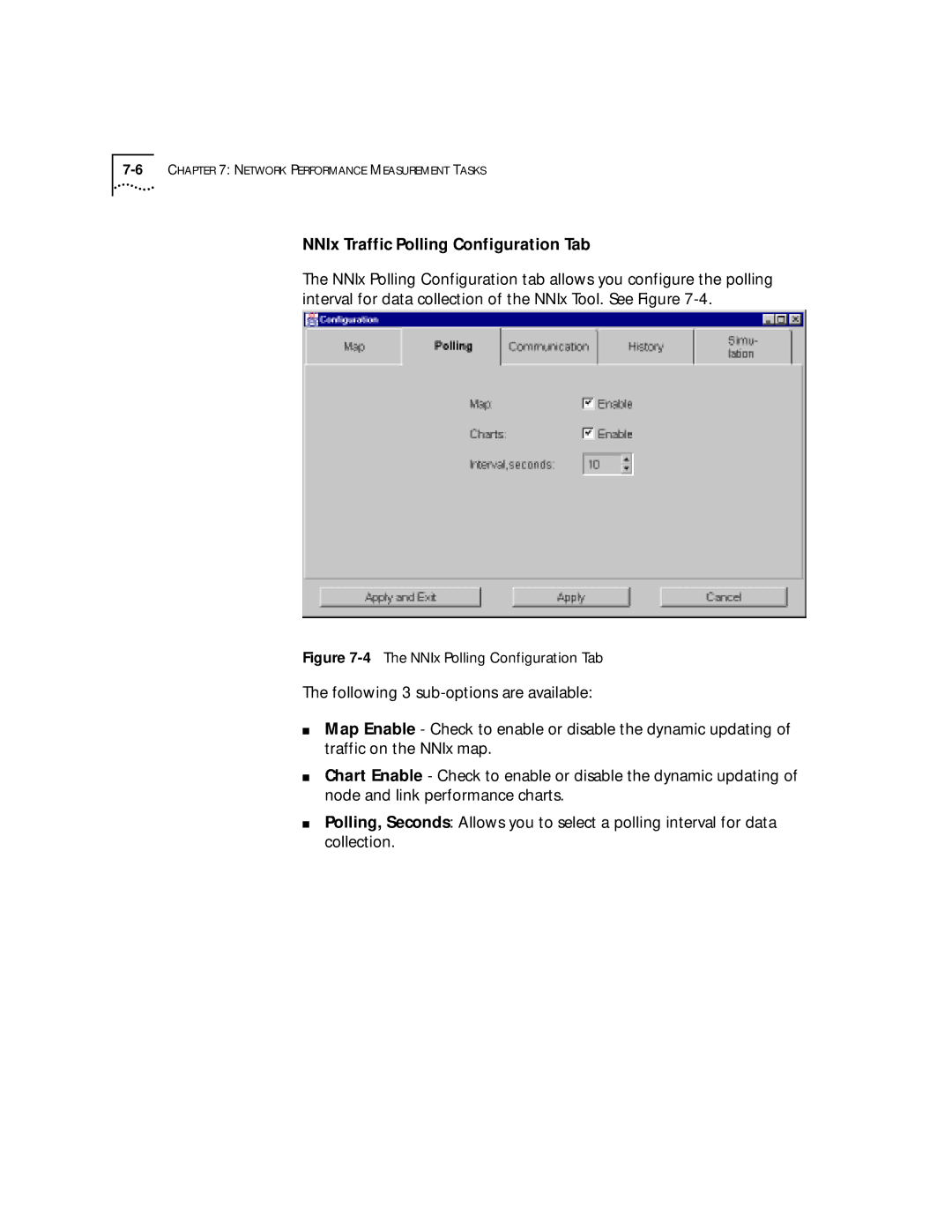 3Com 4.2.2 manual NNIx Traffic Polling Configuration Tab, 4The NNIx Polling Configuration Tab 