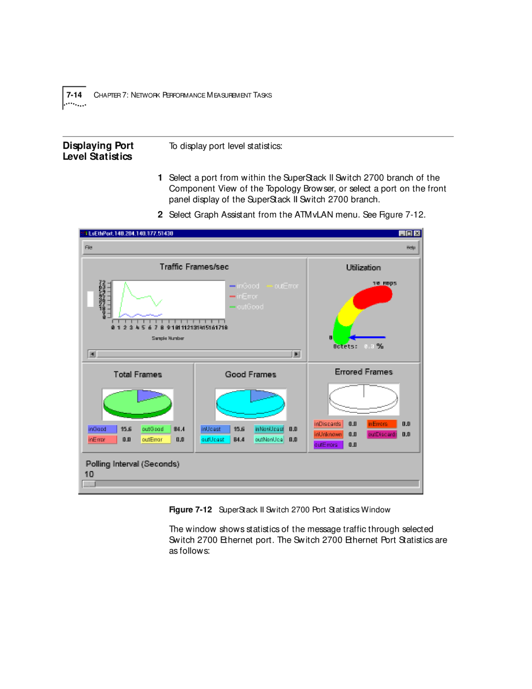 3Com 4.2.2 manual Displaying Port, Level Statistics 