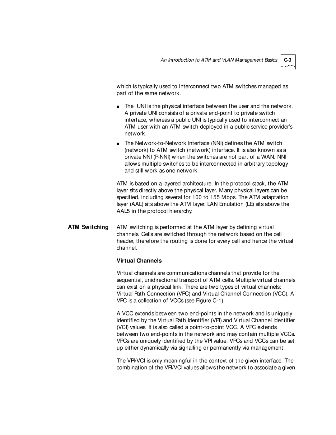 3Com 4.2.2 manual Virtual Channels 