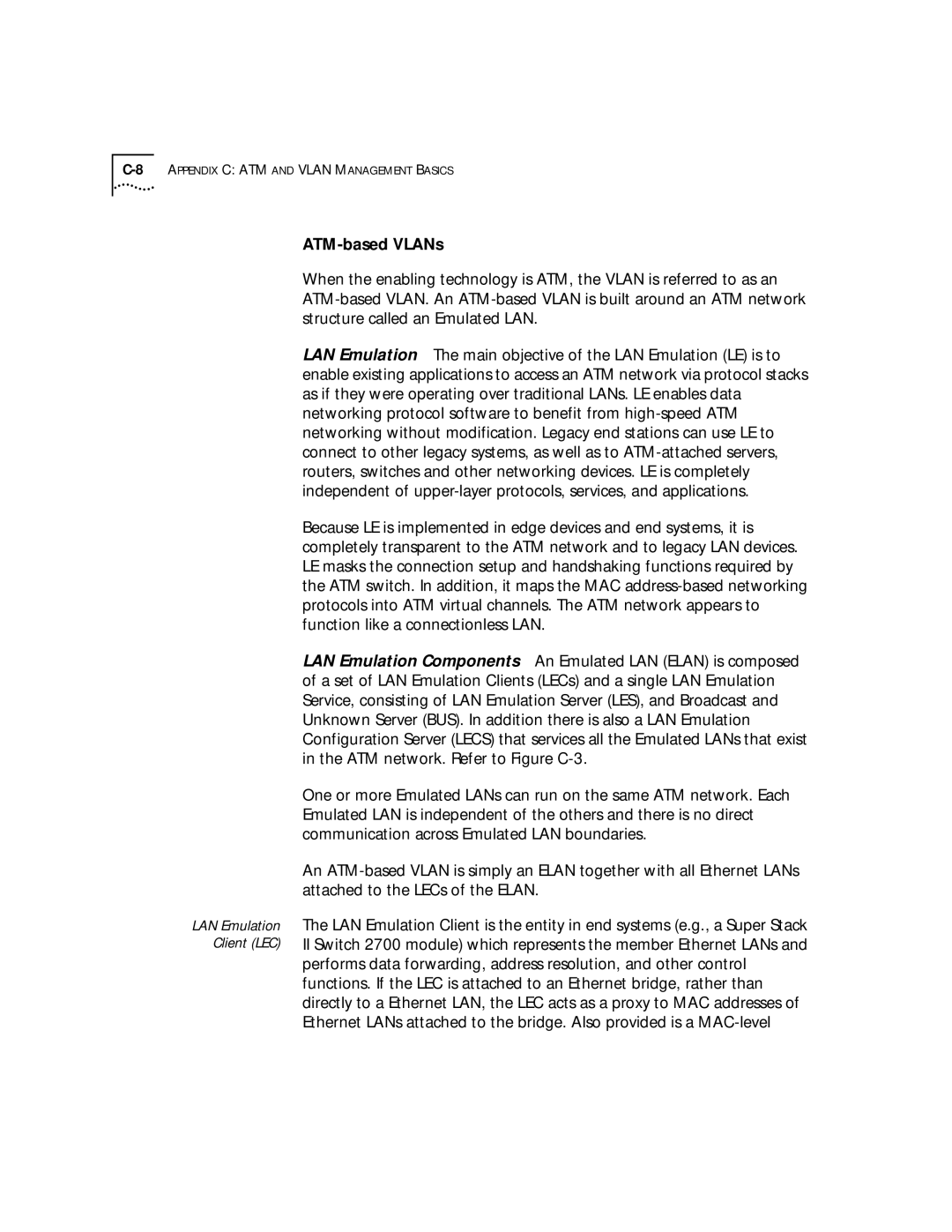 3Com 4.2.2 manual ATM-based VLANs 