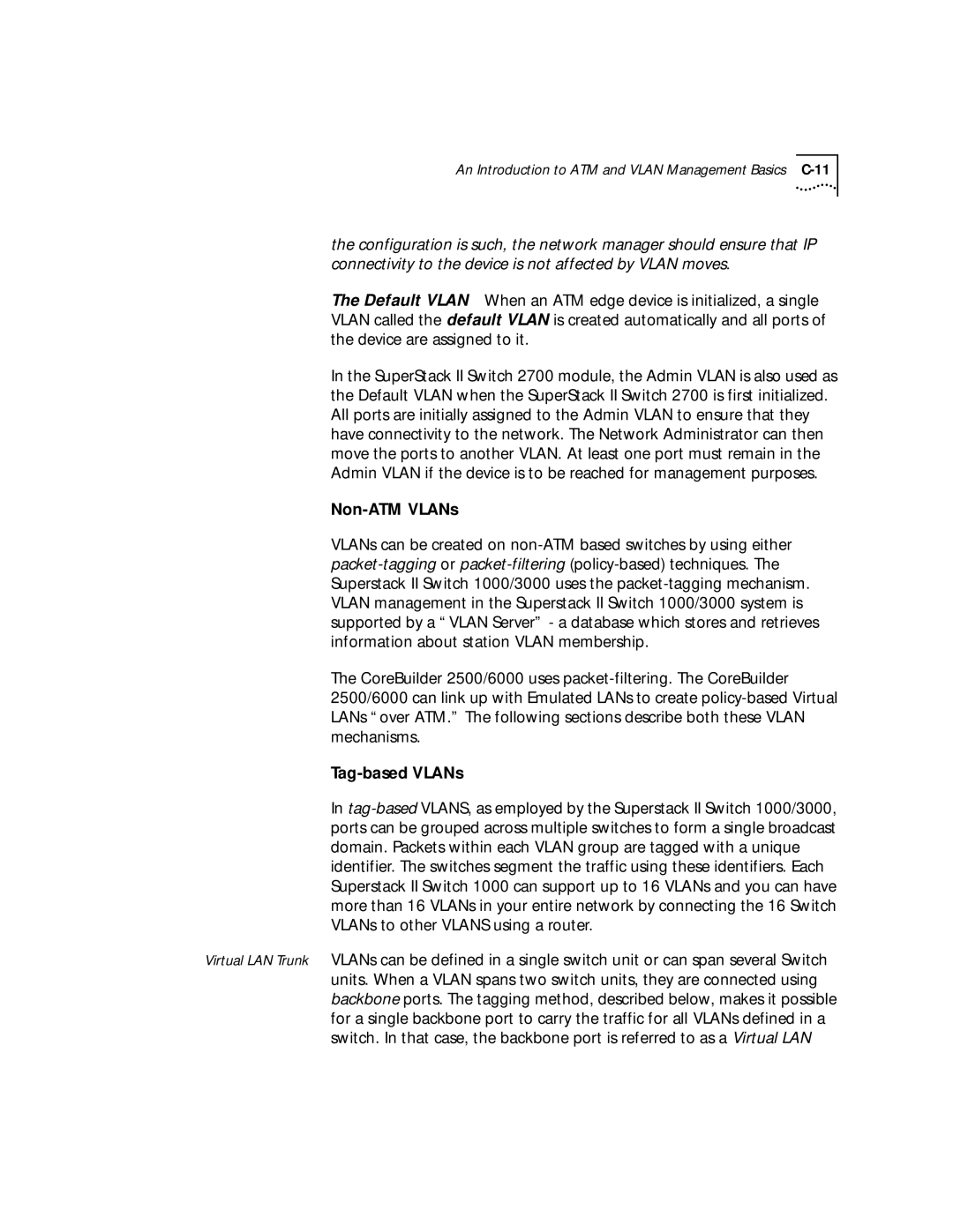 3Com 4.2.2 manual Non-ATM VLANs, Tag-based VLANs 